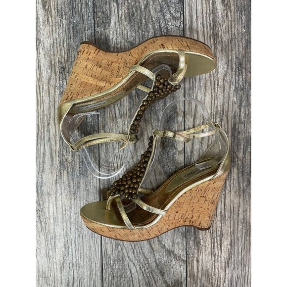 STEVE MADDEN Womens Cork Platform Wedge Sandals size 8.5 - Picture 5 of 12